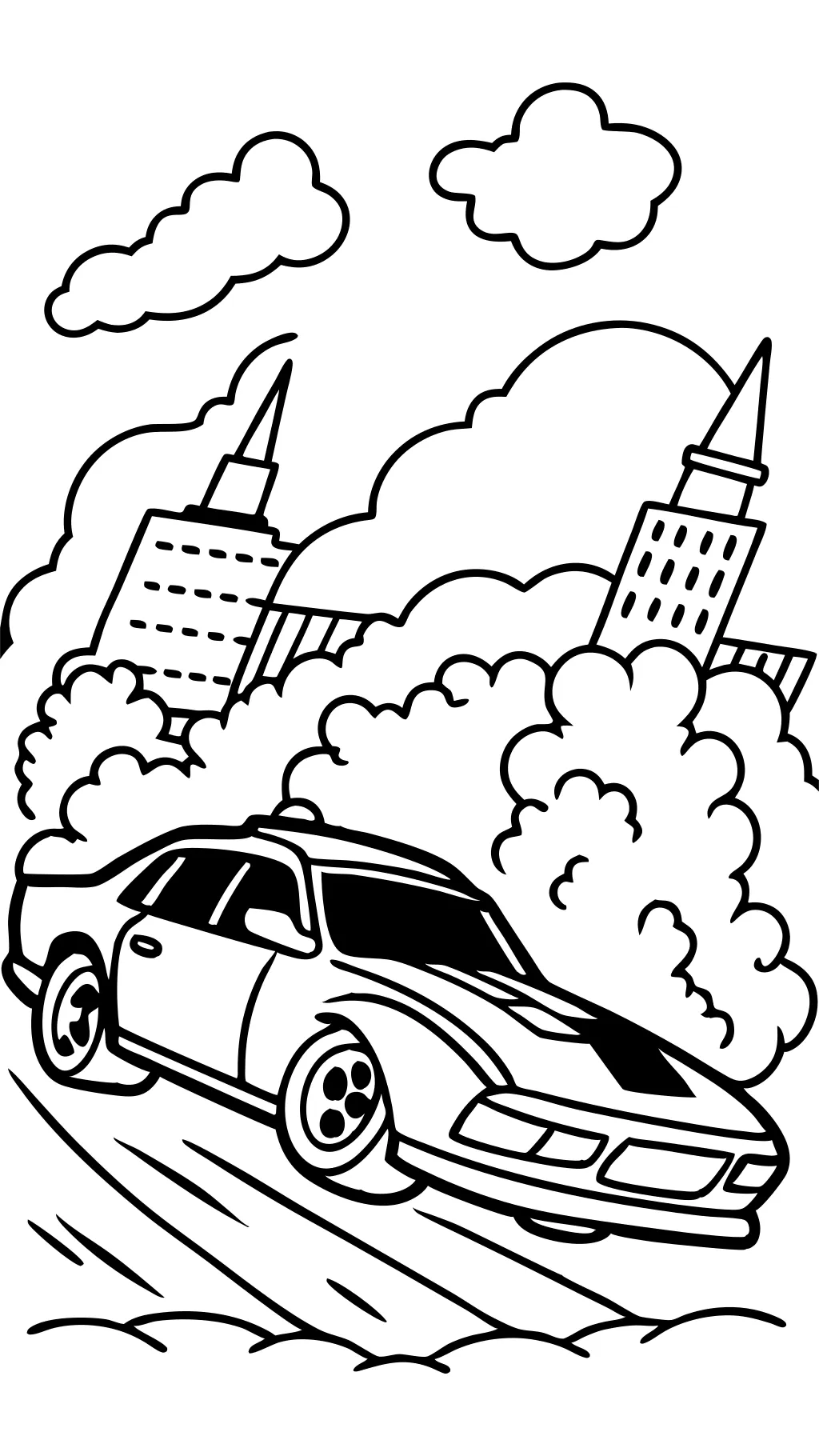 drifting car coloring pages